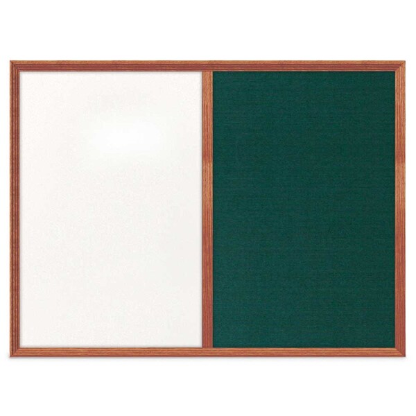United Visual Products Slim Style Indoor Enclosed Corkboard, 12 UV500SC-BRONZE-COBACC - main